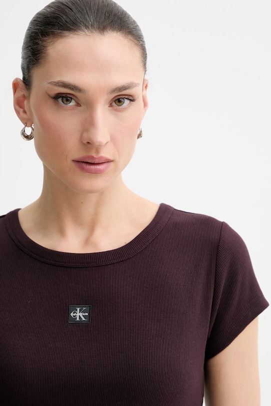 Calvin Klein Jeans t-shirt LV047C200G brązowy