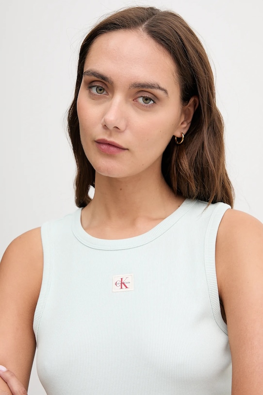 Calvin Klein Jeans top zielony LV047C201G