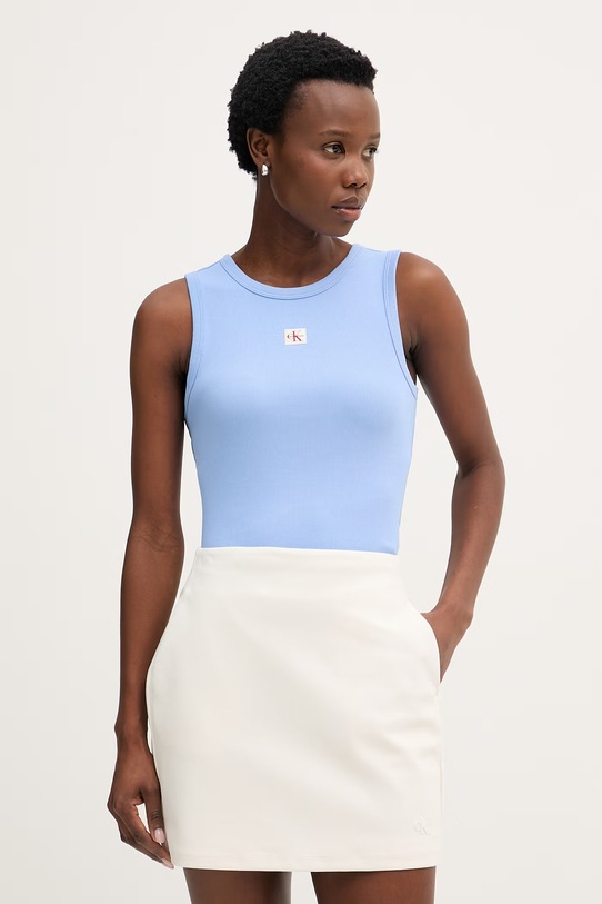 Calvin Klein Jeans top damski niebieski LV047C201G