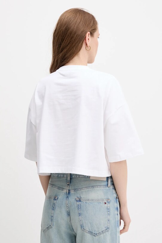 Îmbrăcăminte Calvin Klein Jeans tricou din bumbac LV047C202G alb