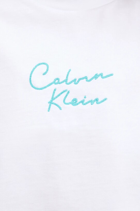 Calvin Klein Jeans tricou din bumbac LV047C202G alb
