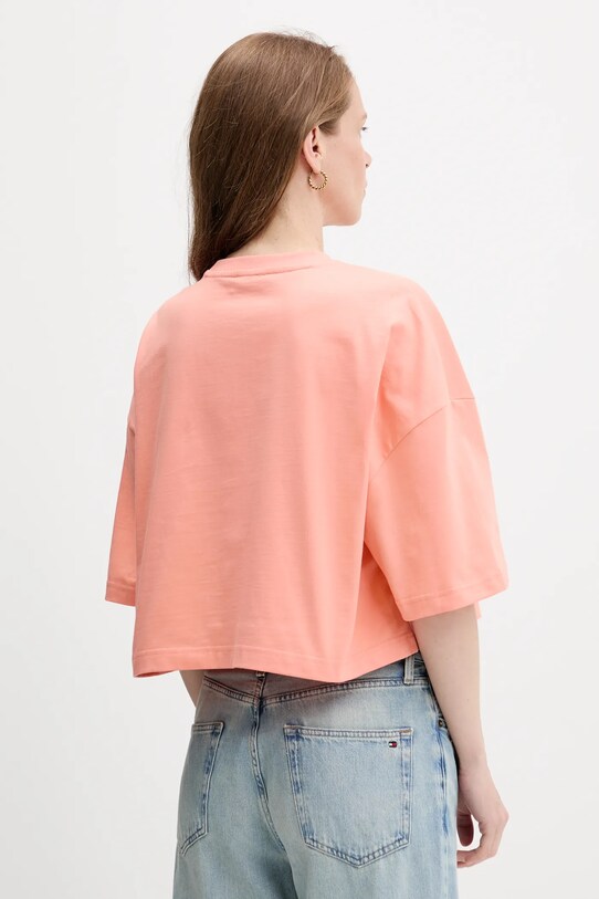 Îmbrăcăminte Calvin Klein Jeans tricou din bumbac LV047C202G portocaliu