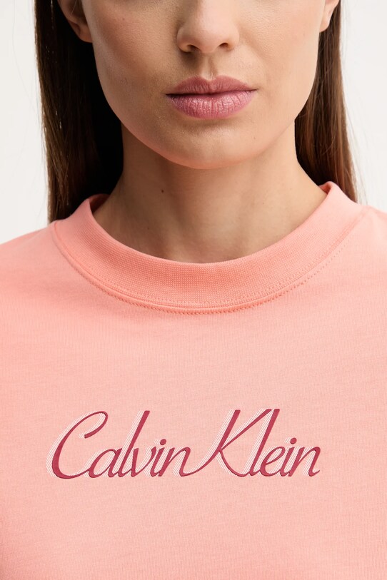 Pamučna majica Calvin Klein Jeans narančasta LV047C854G