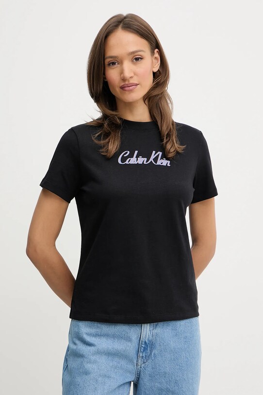 Calvin Klein Jeans t-shirt bawełniany nadruk czarny LV047C854G