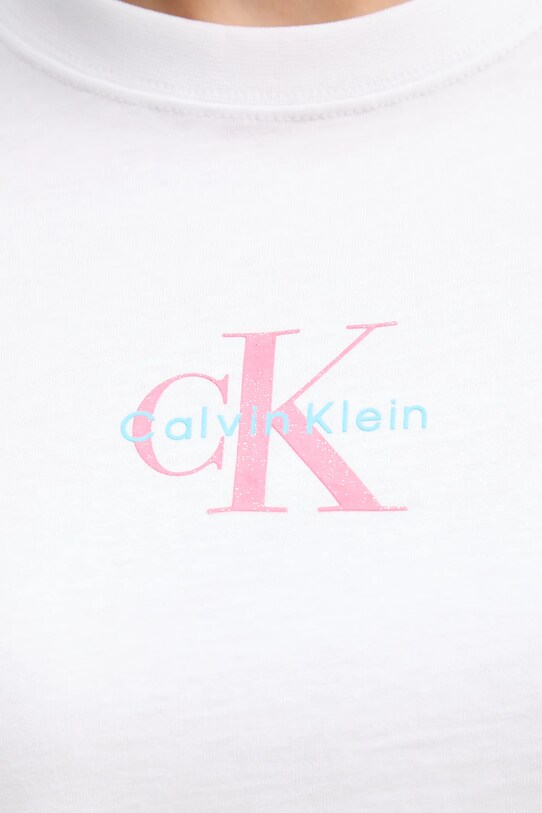 Бавовняна футболка Calvin Klein Jeans білий LV047C856G