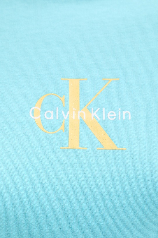 Хлопковая футболка Calvin Klein Jeans бирюзовый LV047C856G