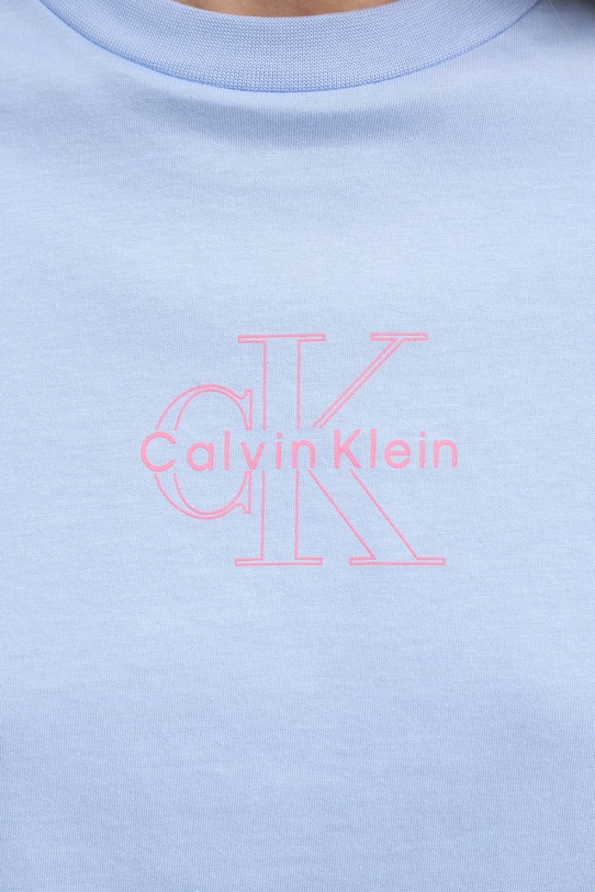 Bavlnené tričko Calvin Klein Jeans modrá LV047C863G