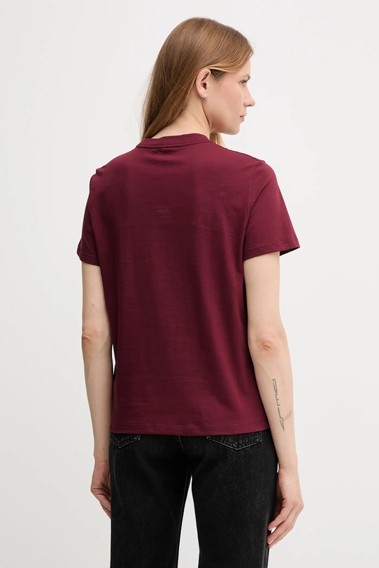 Calvin Klein Jeans t-shirt bawełniany LV047C864G bordowy AW25