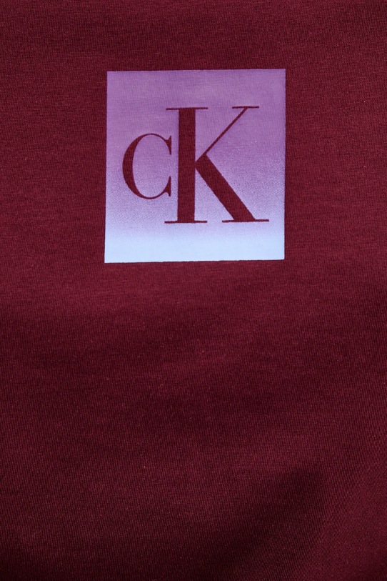 Calvin Klein Jeans t-shirt bawełniany bordowy LV047C864G