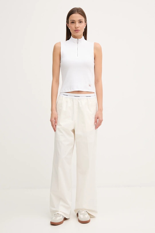 Top Calvin Klein Jeans LV047C909G bílá AW25