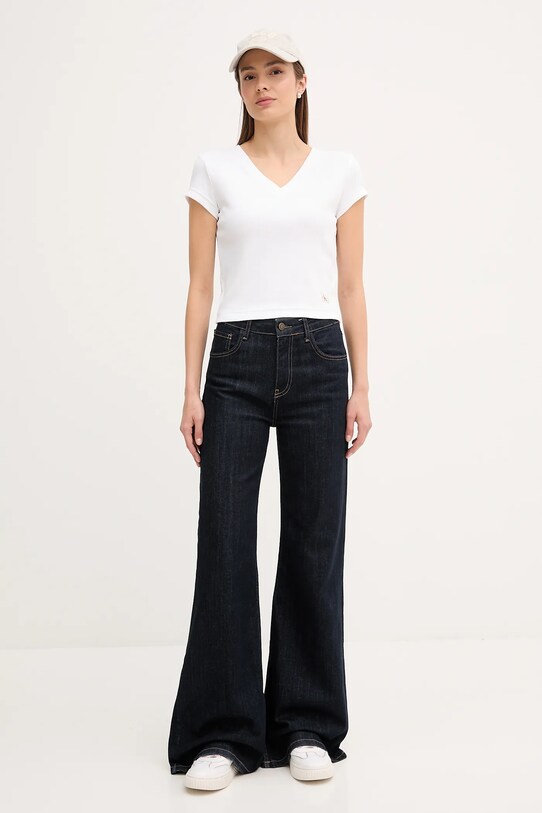 Kratka majica Calvin Klein Jeans LV047C910G bela AW25