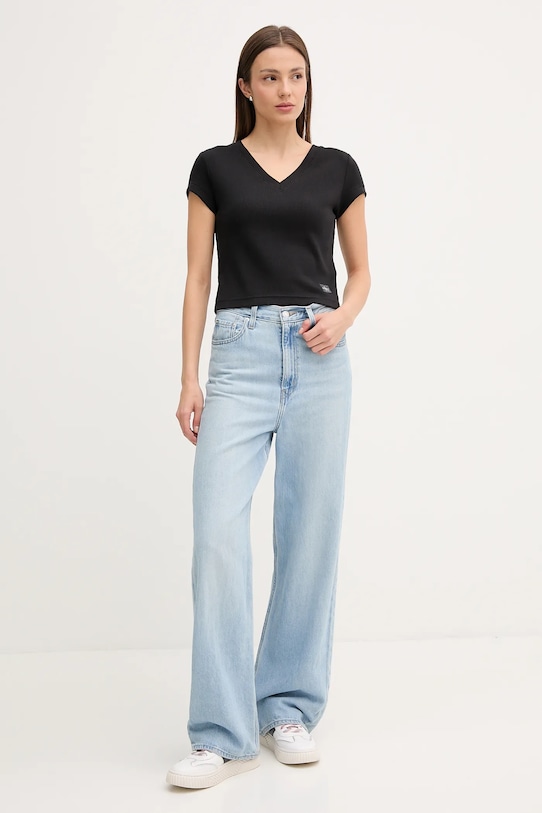 Μπλουζάκι Calvin Klein Jeans LV047C910G μαύρο AW25