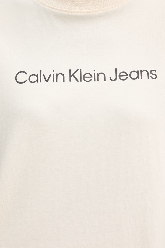 Calvin Klein Jeans tricou de damă din bumbac LV047C912G bej