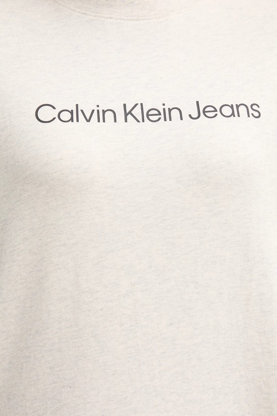 Βαμβακερό μπλουζάκι Calvin Klein Jeans LV047C912G κρεμ