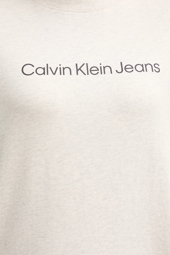 Βαμβακερό μπλουζάκι Calvin Klein Jeans LV047C912G κρεμ