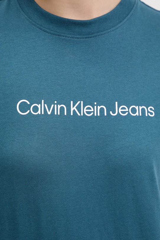 Calvin Klein Jeans t-shirt bawełniany LV047C912G turkusowy