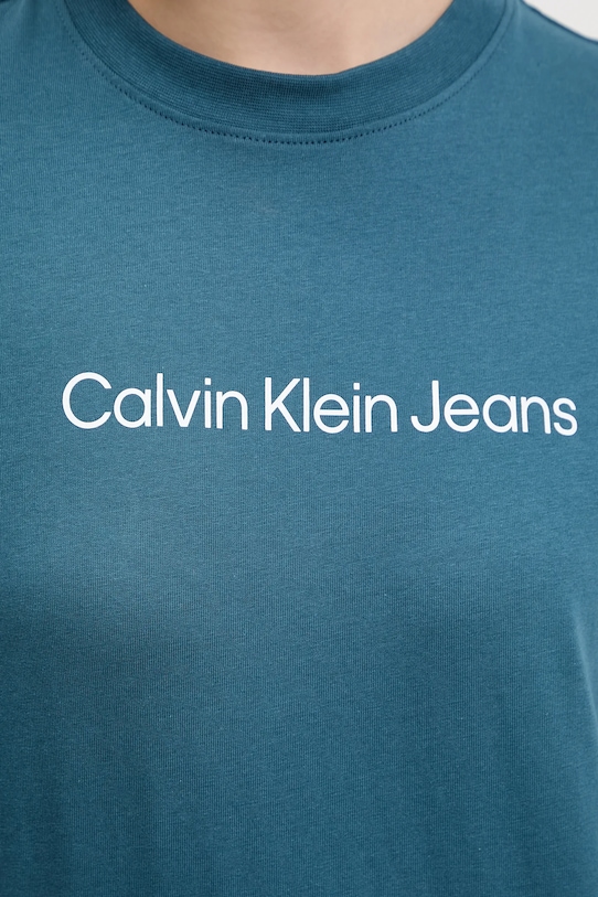 Calvin Klein Jeans t-shirt bawełniany LV047C912G turkusowy
