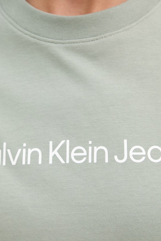 Calvin Klein Jeans t-shirt damski bawełniany LV047C912G zielony