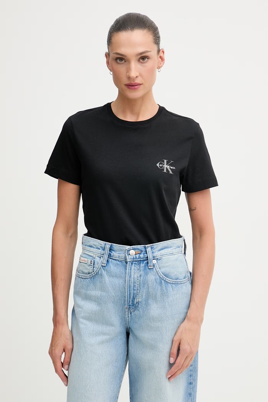 Calvin Klein Jeans T-shirt damski bawełniany 2-pack różowy LV047C905G
