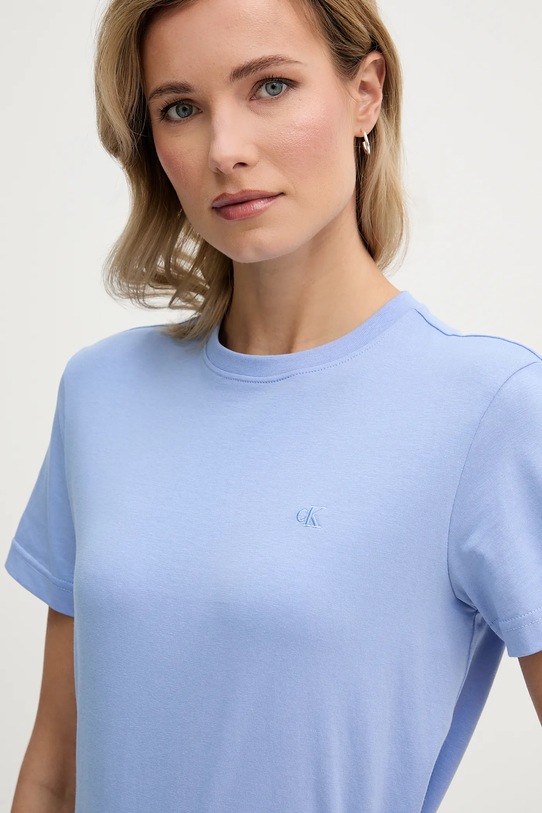 Bavlněné tričko Calvin Klein Jeans modrá LV047B224G