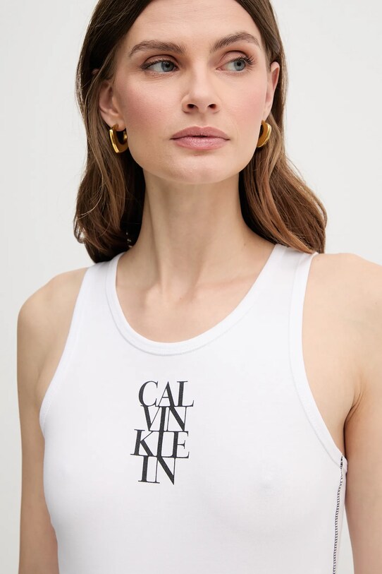 Топ Calvin Klein Jeans бял LV044C219G