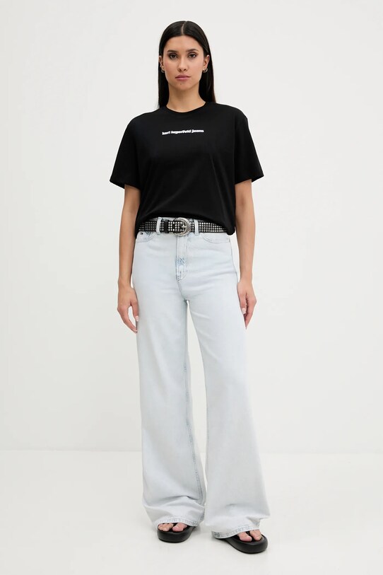 Karl Lagerfeld Jeans t-shirt A3W17039 czarny AW25