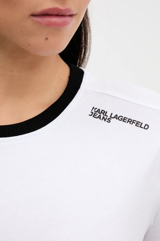 Karl Lagerfeld Jeans tricou din bumbac A3W17051 alb