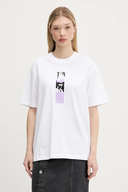 Odzież Karl Lagerfeld Jeans t-shirt bawełniany A3W17053 biały