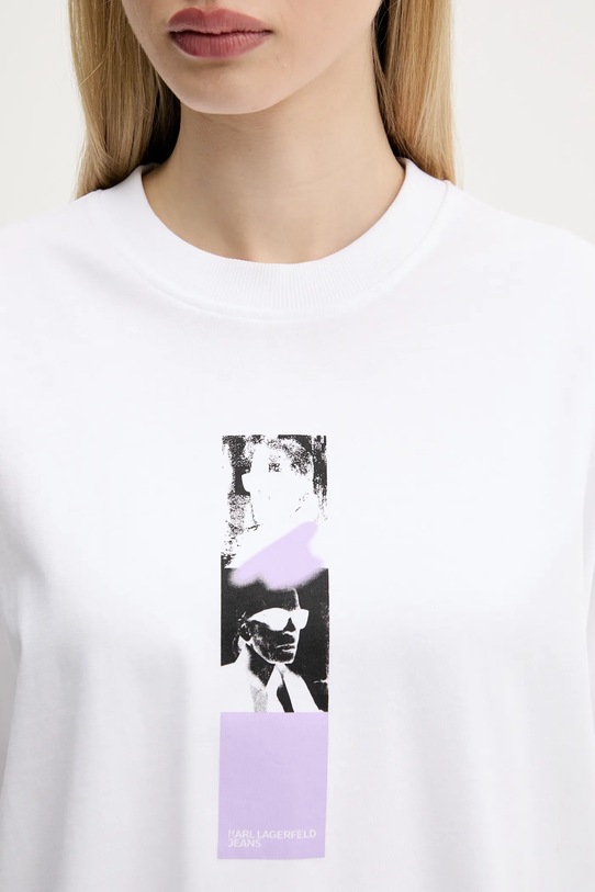 Karl Lagerfeld Jeans t-shirt bawełniany A3W17053 biały
