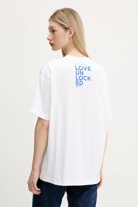 Odzież Karl Lagerfeld Jeans t-shirt bawełniany A3W17055 biały