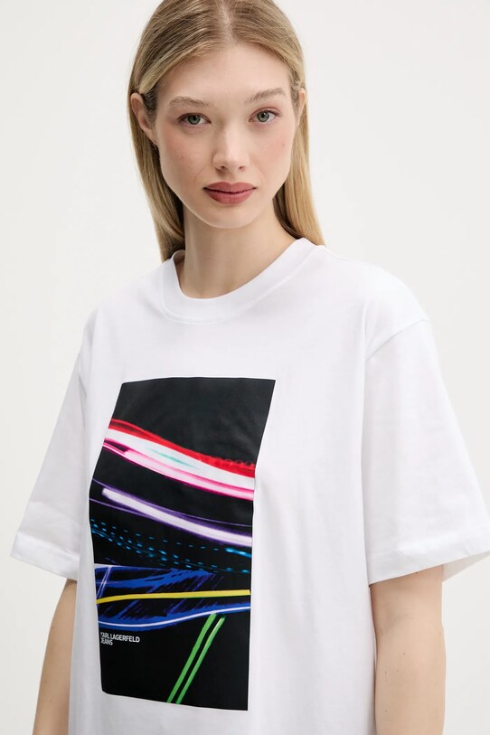 Karl Lagerfeld Jeans t-shirt bawełniany biały A3W17055