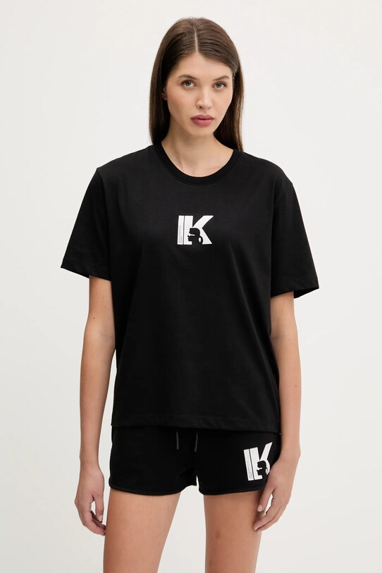 Karl Lagerfeld Jeans t-shirt rilassato nero A3W17094