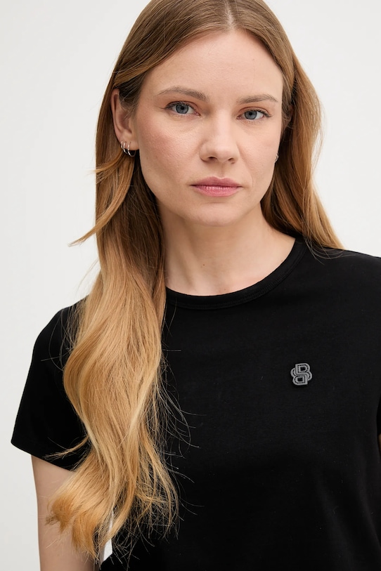 Oblečenie Bavlnené tričko BOSS 50545671 čierna