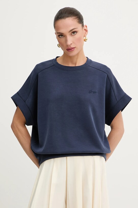 BOSS Orange tricou uni bleumarin 50543499