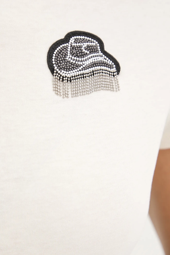 Bavlnené tričko BOSS Orange béžová 50545287