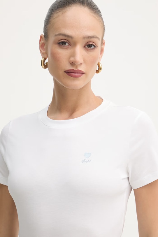 BOSS Orange T-shirt damski bawełniany C_Esogo_3 biały 50545288