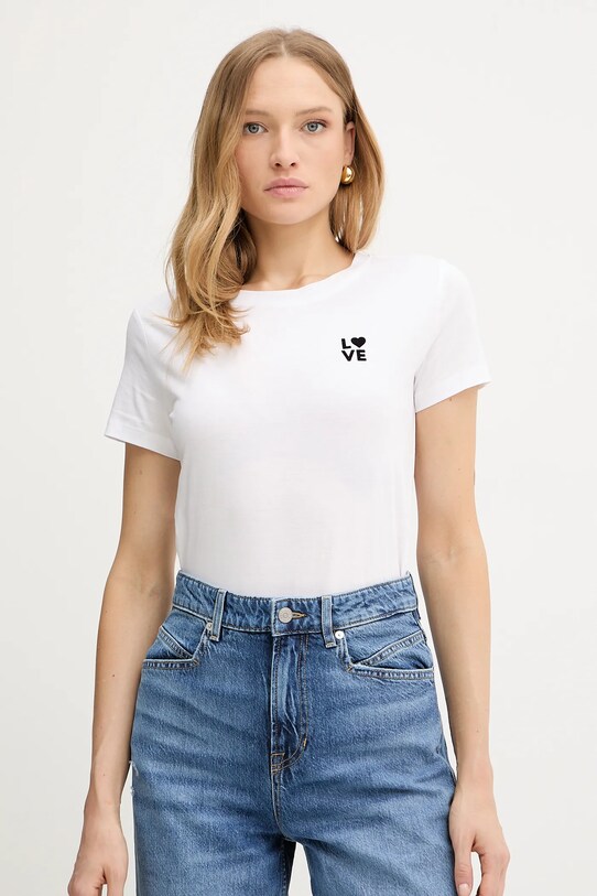 BOSS Orange t-shirt bawełniany nadruk biały 50545288