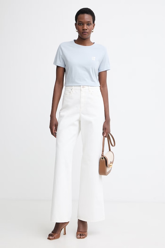 BOSS Orange tričko dámske bavlnené C_Esogo_3 50545288 modrá SS26