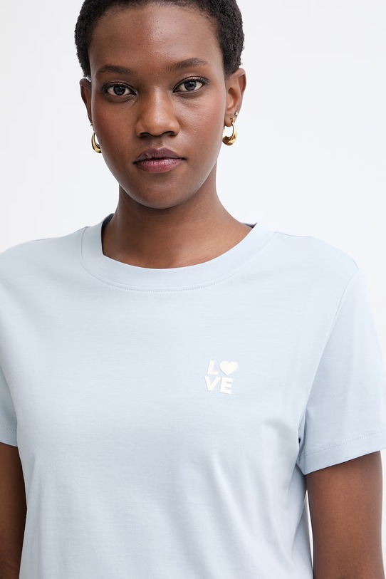 BOSS Orange tričko dámske bavlnené C_Esogo_3 modrá 50545288