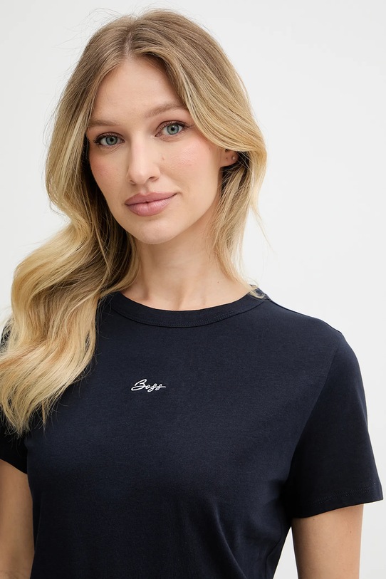 Одежда Хлопковая футболка BOSS Orange 50547547 тёмно-синий