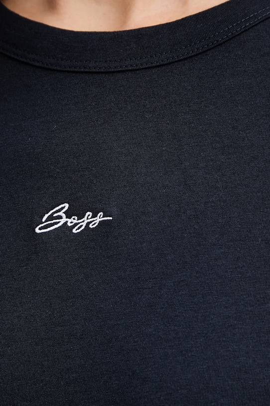 Хлопковая футболка BOSS Orange тёмно-синий 50547547