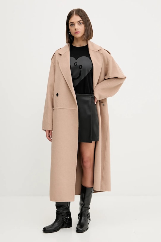 Hugo Blue t-shirt bawełniany 50545053 czarny AW25