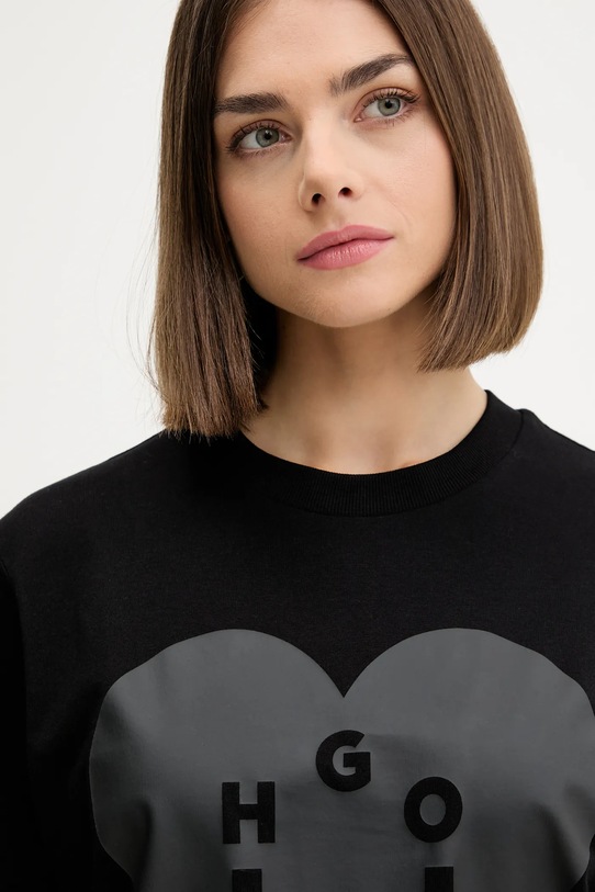 Hugo Blue t-shirt bawełniany czarny 50545053