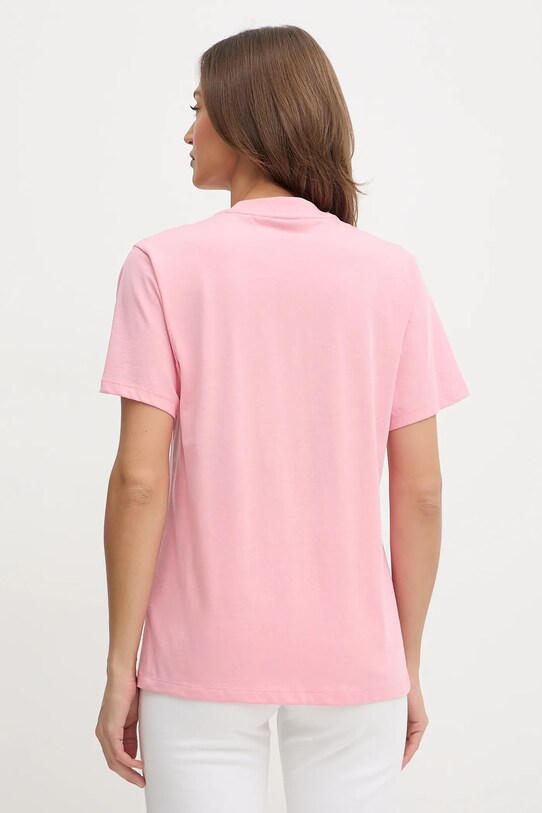 HUGO t-shirt bawełniany 50550901 różowy AW25
