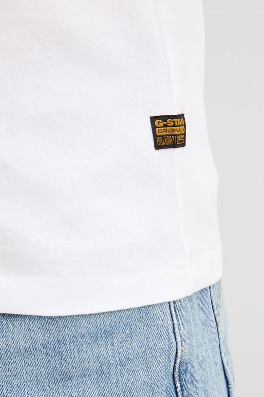 G-Star tricou din bumbac D26248.D101 alb