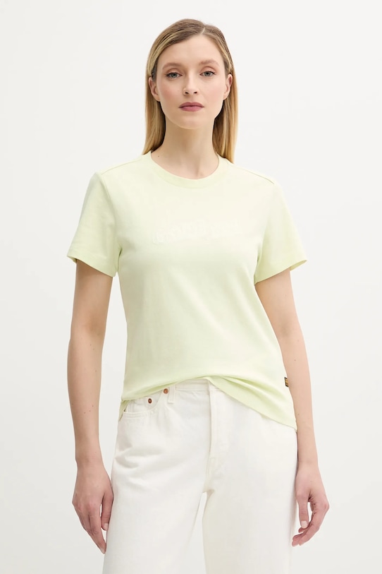 G-Star tricou din bumbac print verde D26248.D101