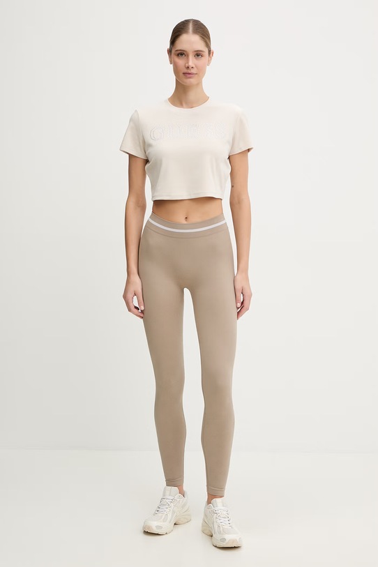 Guess t-shirt dziecięcy COUTURE V3BI01.K0232 beżowy SS26