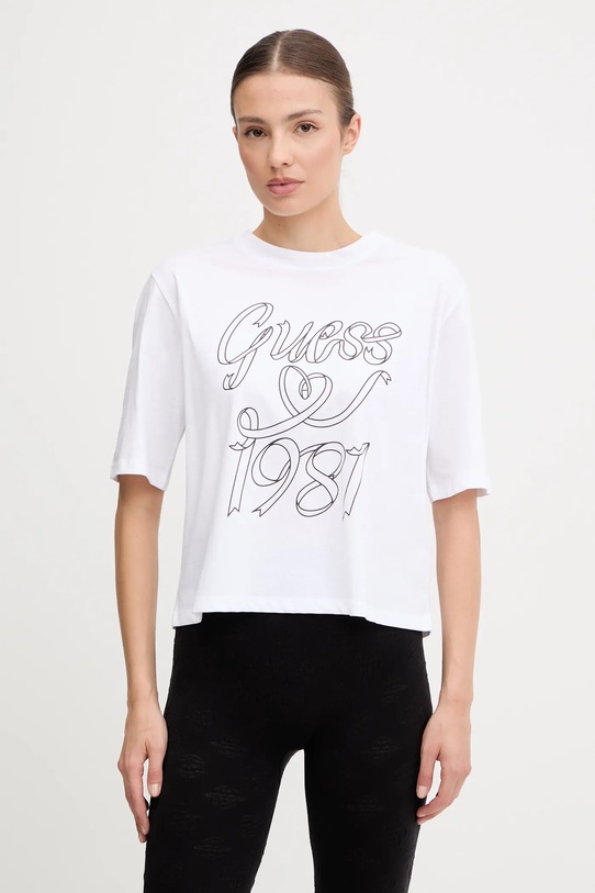 Guess pamut póló MISTY pamut fehér V5RI11.K8HM0