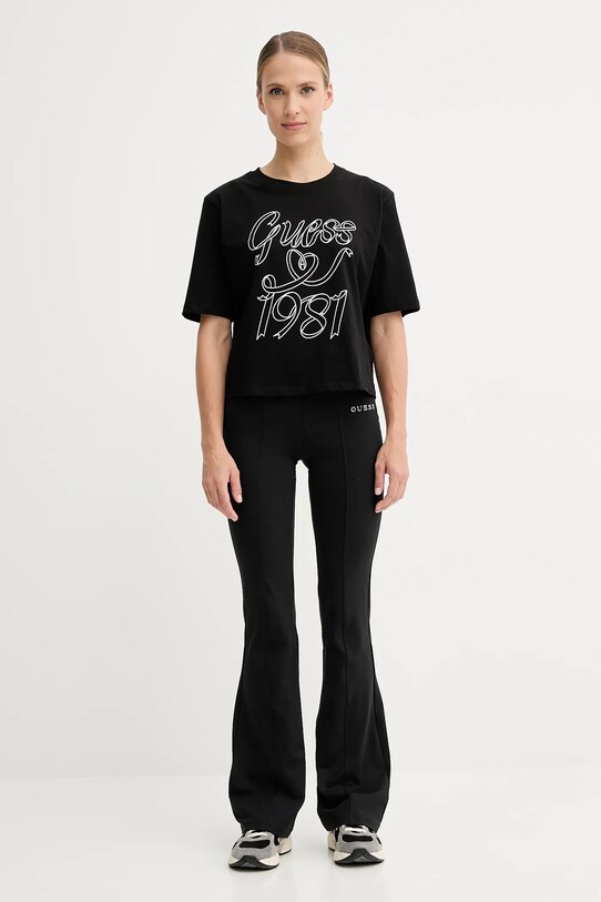 Guess t-shirt bawełniany MISTY V5RI11.K8HM0 czarny AW25