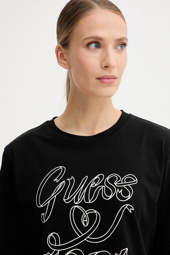 Guess t-shirt bawełniany MISTY V5RI11.K8HM0 czarny